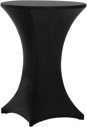 Spandex Table Covering for 36 Cocktail Table (Black)