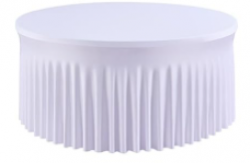 Spandex Table Covering for 60 Round Table (White)