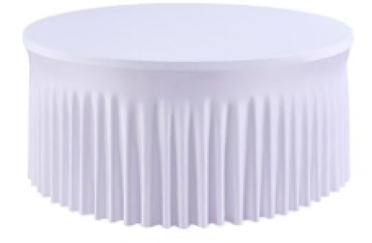 Spandex Table Covering for 60 Round Table (White)