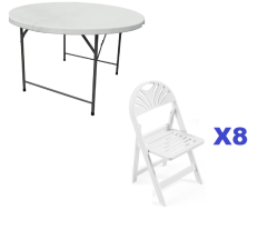 1 Table & 8 Chairs Set (Round)